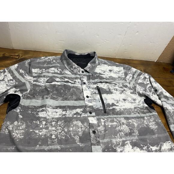 PELAGIC Eclipse Pro Series Guide Shirt 2XL Gray Camo Button Up Long Sleeve - Picture 5 of 16